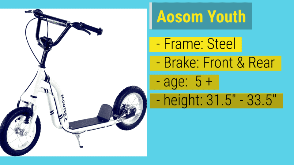 Aosom Youth Scooter Front