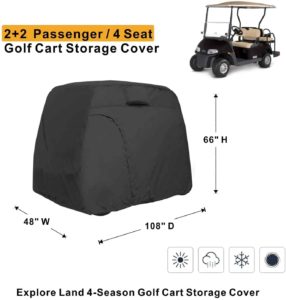 Explore Land 600D Waterproof Golf Cart Cover