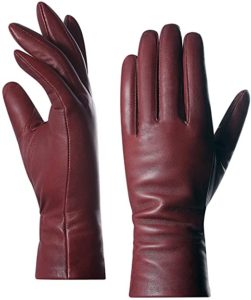 Harssidanzar Luxury Italian Leather Gloves for Women